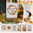 thumbnail image 4 of Fall Thanksgiving Garden Flag with Pumpkin and Maple Leaf, 17.7 x 11.8 Inch Double Sided Burlap Yard Outdoor Decor, Seasonal Harvest Home Porch Decoration, 4 of 8