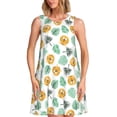 thumbnail image 1 of Fotbe Tiger Leaves Vestido de Verano sin Mangas para Mujer – Vestido Midi Línea A, Estilo Camiseta Floral, Vestido Playero Casual y Fluido, 1 of 7