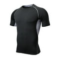 thumbnail image 2 of Compression Shirts for Men Athletic Quick Dry Base Layer Running Cycling T Shirt Short Sleeve Undershirt Gym Workout Tops Grey S, 2 of 4