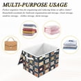 thumbnail image 6 of Yayeee Collapsible Cube Storage Bin with Lid Fabric Closet Decorative Basket with Handles, Square Harmony, 6 of 7