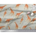 thumbnail image 2 of Soimoi Gray Cotton Voile Fabric Giraffe Forest Decor Fabric Printed BTY 58 Inch Wide, 2 of 2