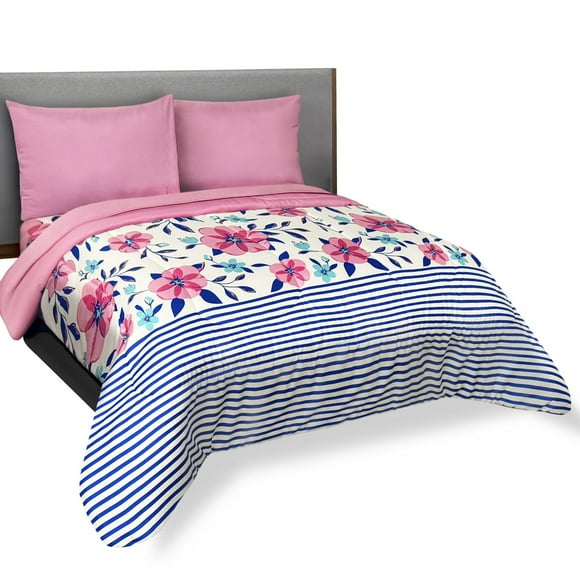 Edredón con Sabanas King Size Elefantito Alegra Color Rosa Dos Vistas