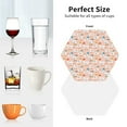 thumbnail image 6 of Lsque Cute Ducks In Hats Pattern 4" Drink Coasters Set of 4, PVC Leather Absorbent Coasters, Table Coaster Set Decorative Coffee Cup Coasters Housewarming Gift -Hexagon, 6 of 6