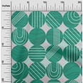 thumbnail image 2 of oneOone Cotton Silk Teal Green Fabric Geometric Allover Doodled Polka Fabric For Sewing Printed Craft Fabric By The Yard 42 Inch Wide, 2 of 4