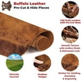 thumbnail image 3 of European Leather Work Buffalo Hide 8-10 oz. 3-4mm  Pre-Cut Size: 2 PCS 10"x10"  Vintage Tan Color - Full Grain Leather for Tooling, Stamping, Molding, Engraving, 3 of 9