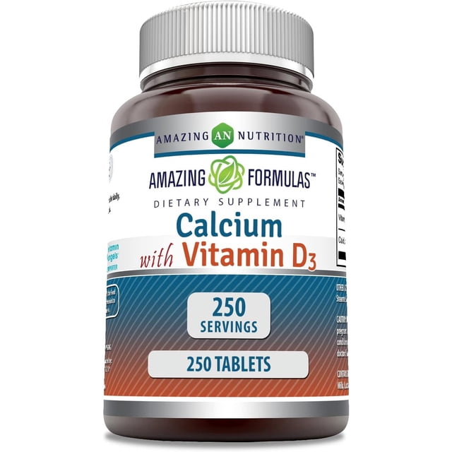 Calcio Amazing Formulas con Vitamina D3 Suplemento Dietético 250 Tabletas