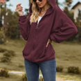 thumbnail image 5 of Vedolay Women Long Sleeve Sweatshir Fashion Ladies Tunic Sweatshirts Top Shirt Clothes for Women Red,S, 5 of 5