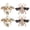 Assorted Color, variant on 4pcs Bee Shaped Shoe Charms and Clips with Metal Buckles for Women
