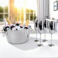 thumbnail image 4 of BREKX Cheers Stainless Steel Beverage Tub with Four Champagne Flutes, Wedding Gift, 4 of 8