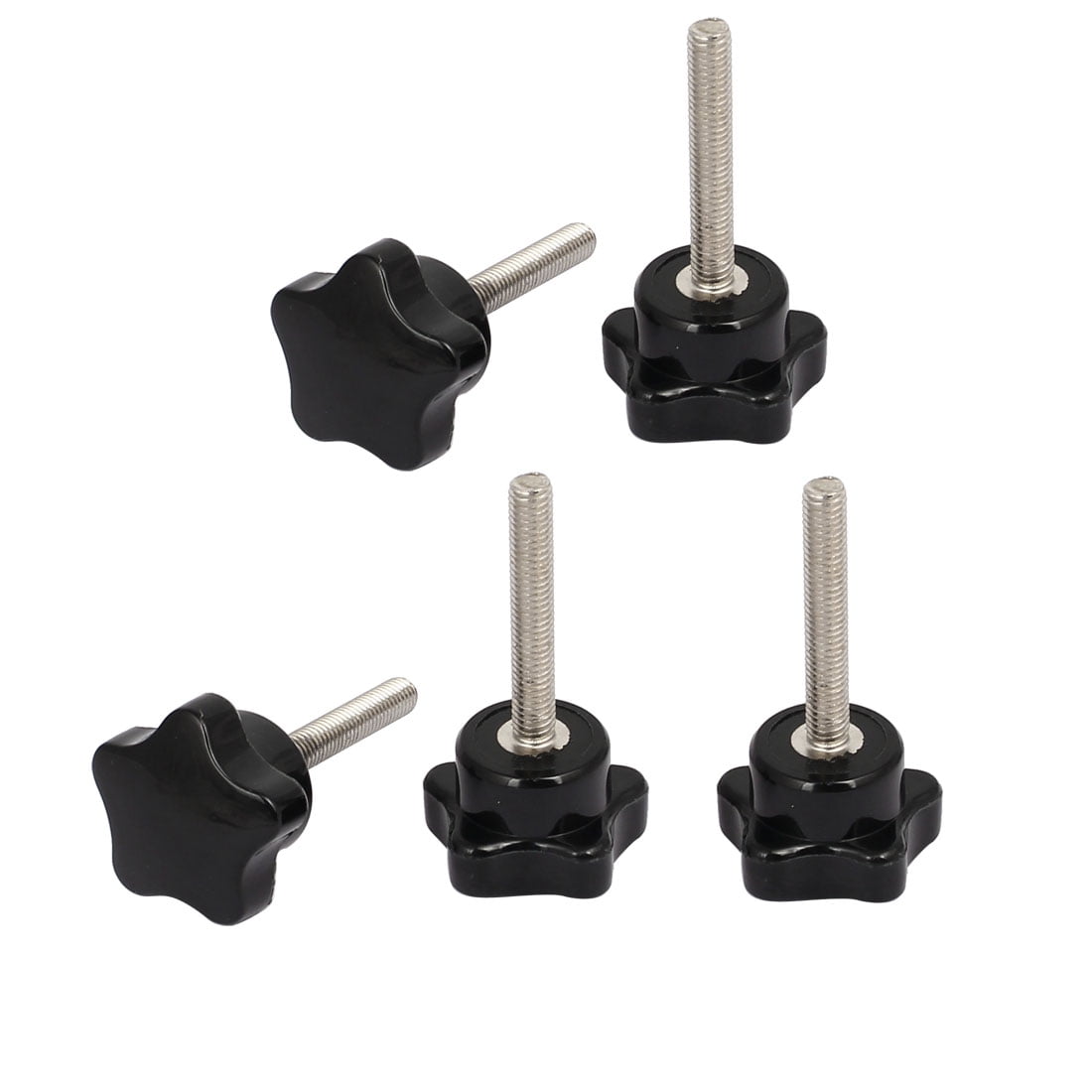M6x30mmx40mm Plastic Star Head Screw Bolt Stud Clamping Knobs Grips
