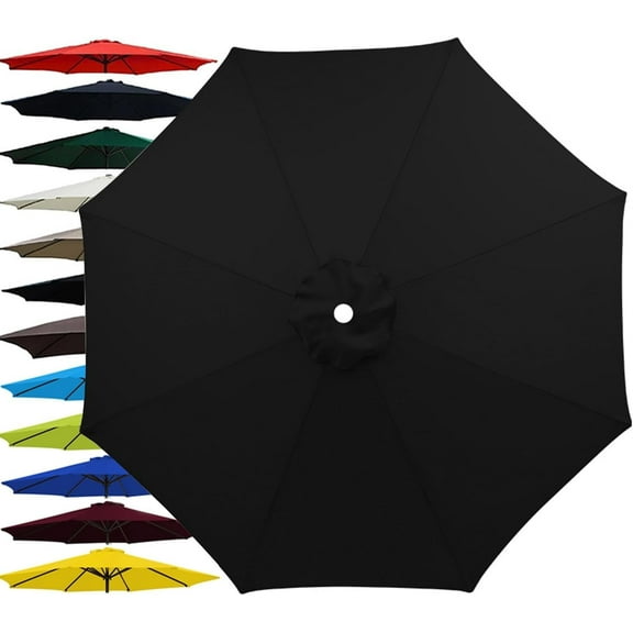 6.5ft  9ft 10ft Outdoor Patio Umbrella Replacement Canopy, 6 Ribs 8 Ribs Umbrella Canopy Cover Replacement Fabric, Parasol Top Cover Replacement UV Protective Fabric, Canopy Only