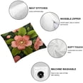 thumbnail image 4 of Nawypu  Pink Begonia Square Throw Pillow Cover Set of 2 Home Living Room Cushion Sofa Patio Car Indoor Outdoor New Home Bed Modern Home Art Decor Throw Pillow Cover 2pcs, 4 of 6