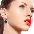 thumbnail image 3 of Galaxy Gold 14K Rose Gold Natural Emerald Dangle Earrings - May Birthstone - Hope & Creativity - Fine Jewelry for Women, 3 of 3