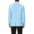 thumbnail image 3 of Unique Bargains Men's Slim Fit Blazer Single Breasted One Button Sports Coat L Light Blue, 3 of 6