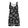 thumbnail image 4 of Penkiiy Combinaison Courte Sans Manches à Bretelles Nouées pour Femme, Noir, Tailles M, 4 of 6