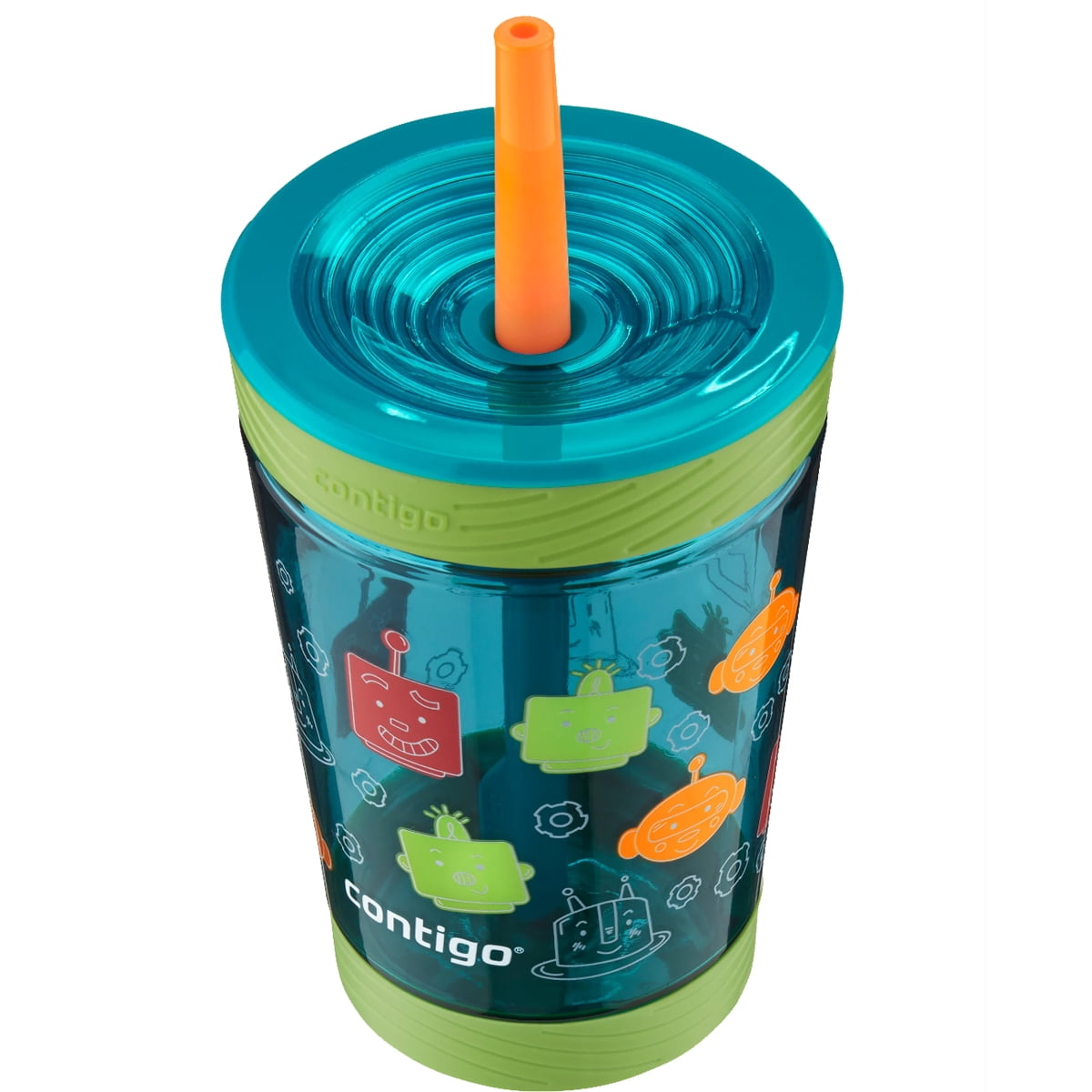Contigo Kids Spill-Proof Tumbler with Straw Bots, 14 fl oz. 