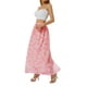 thumbnail image 5 of VISgogo Falda Midi de Verano para Mujer, Falda Elástica Hasta el Tobillo de Cintura Alta con Estampado Floral para Damas, Rosa, S/M/L/XL VISgogo  moda, 5 of 8