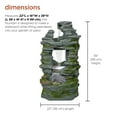 thumbnail image 6 of Alpine Corporation WIN1648 LED Lights Resin Stacked Stone Rainforest Fountain, Gray, 6 of 11