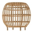 thumbnail image 6 of Patio Table, OTTAWA Side Table-Bohemian Faux Rattan Weave Accent Table for Indoor Outdoor Use, Handcrafted Round Side Table for Living Room, Patio, Garden,Light Brown Color, Outdoor Dining Table, 6 of 10