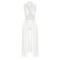 thumbnail image 3 of Kaerm Womens Lyrical Dance Dress Sleeveless Flowy Dresses Ballet Dance Tulle Leotard Long Skirt White XXL, 3 of 7