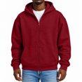thumbnail image 6 of Hearthz Zipper Hoodies for Men Wine Long Sleeve Drop Shoulder Big and Tall Sweatshirts for Men Oversized Y2k Trendy Streetwear Zipper Men's Hooded Sweatshirt, 6 of 6