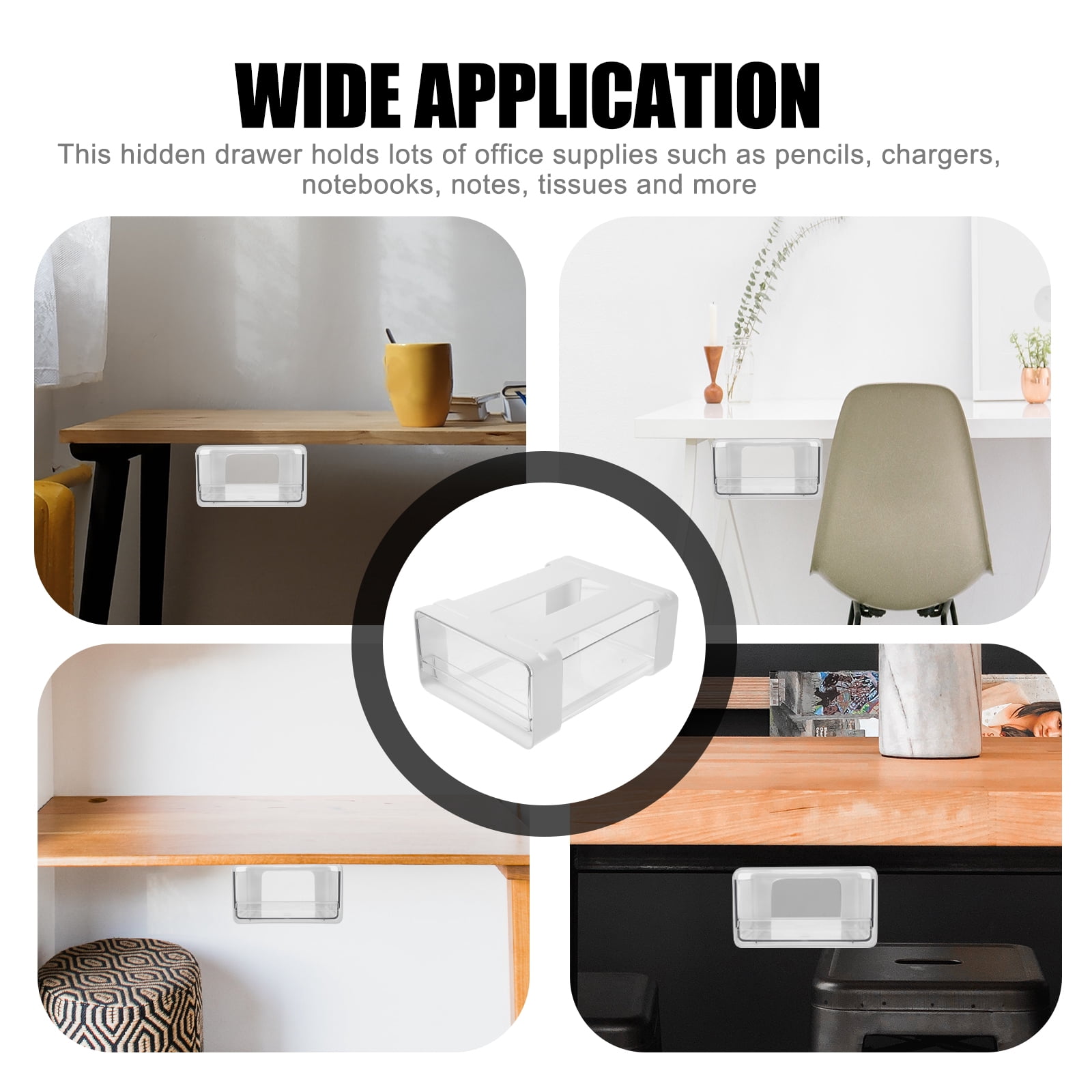 FENGGUIQU Modern Simple Design Wear Resistant Under Desk Storage Solution White