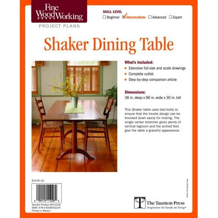 Fine Woodworking's Shaker Dining Table Plan (Other)