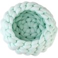 thumbnail image 2 of Cesta hecha a mano para mascota, perro, gato, cuerda gruesa de algodón trenzado, almohada suave para dormir, cachorro, gatito, hilo de tejer (35 cm, verde claro) Sailing Electrónica, 2 of 5