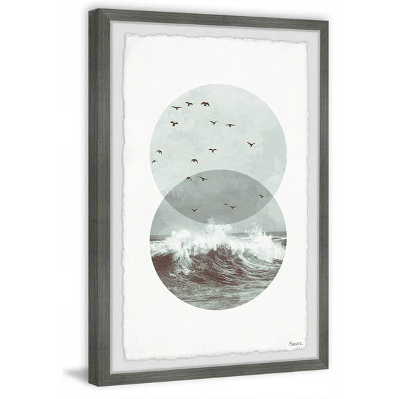 Parvez Taj "Shaded Waves" Framed Painting Print