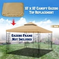 thumbnail image 2 of SUNNYOUTDOOR 10x10 FT Gazebo Replacement Top 2-Tiers Canopy Replacement Cover Double Tiered Replacement Canopy Top Cover (Beige), 2 of 5