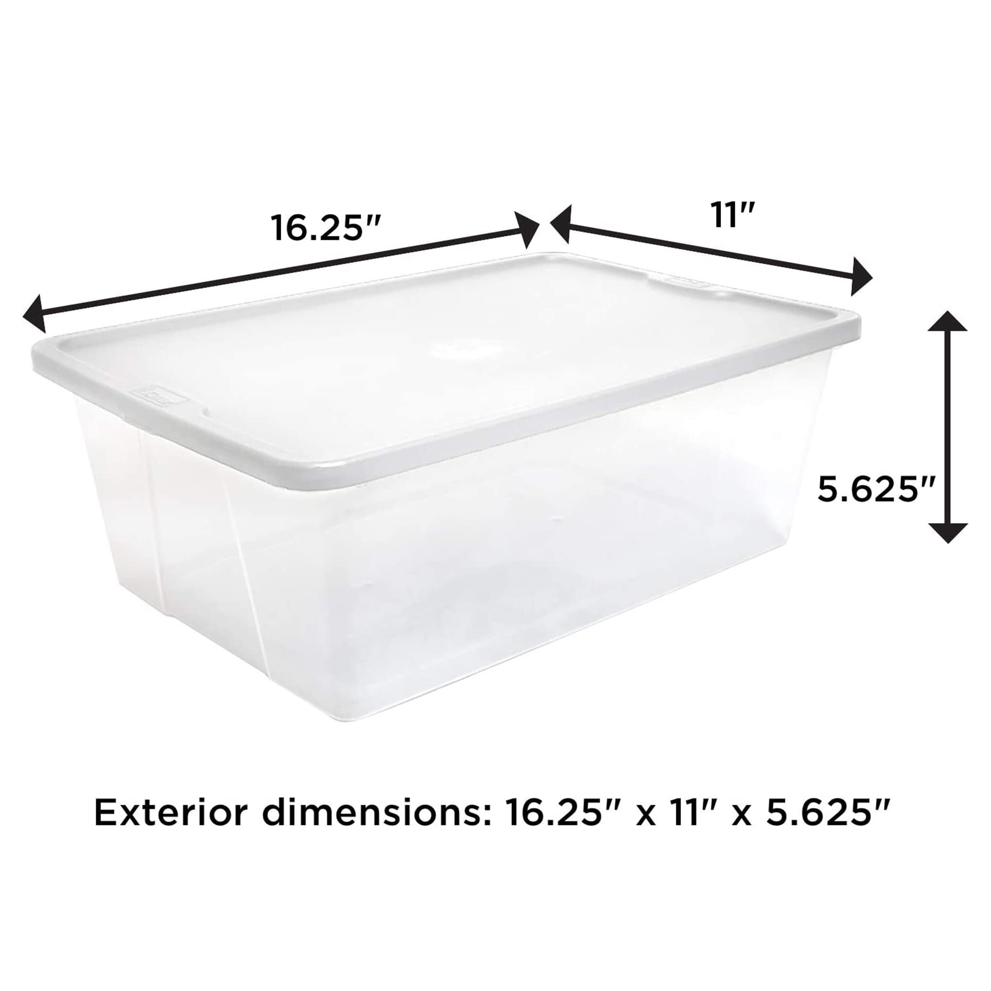 Homz 112 Qt Multipurpose Stackable Storage Bin with Latching Lid, Clear (2  Pack), 1 Piece - Gerbes Super Markets