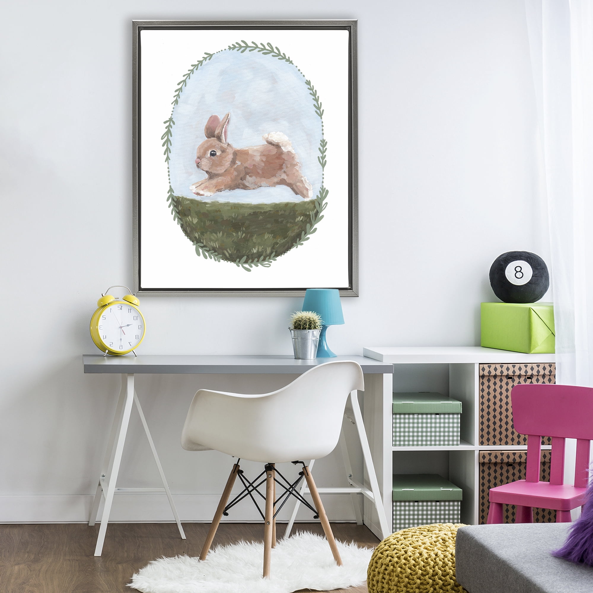 Stupell Industries The Goodness of Spring Gray Framed Floater Canvas Wall Art, design by Sara Baker