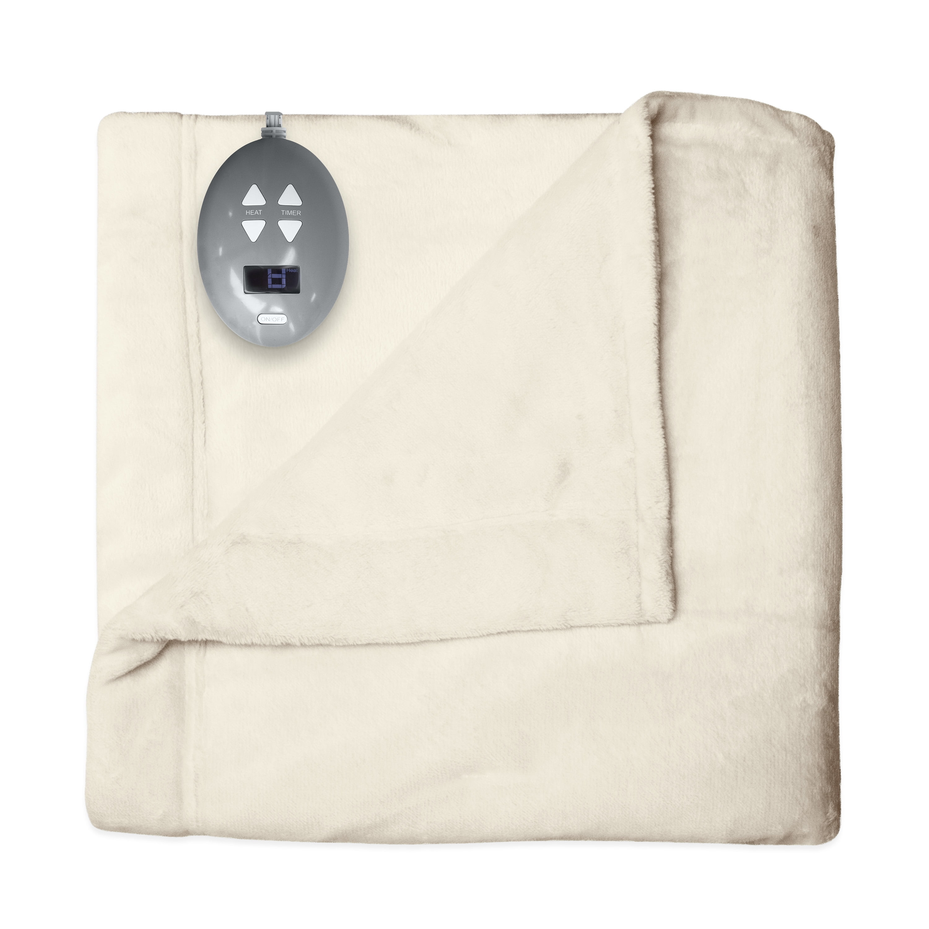 Safe and Warm Velvet Plush Low Voltage Electric Heated Blanket with Programmable  Digital Controller - Walmart.com