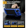 thumbnail image 3 of Military Grade Aluminum Magnetic Case for iPhone 15 (6.1"), Heavy Duty Rugged Cover with Built-in Glass Screen Protector & Camera Kickstand,Blue, 3 of 5