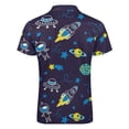thumbnail image 5 of Outer Space Men Zipper T-shirt Summer Casual Short Sleeve T-shirt Top, 5 of 7