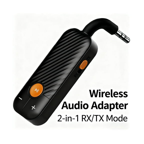 Bluetooth 5.2 Transmitter Adapter,Aux Bluetooth Adapter, 2-in-1 Wireless Transmitter/Receiver with Swivel 3.5mm Plug for Home Stereo,Music Streaming,Bluetooth Car Aux,Hands Free Calls