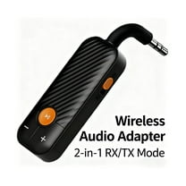 Bluetooth 5.2 Transmitter Adapter,Aux Bluetooth Adapter, 2-in-1 Wireless Transmitter/Receiver with Swivel 3.5mm Plug for Home Stereo,Music Streaming,Bluetooth Car Aux,Hands Free Calls