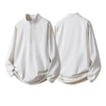 thumbnail image 6 of Quarter Zip Pullover Men 1/4 Zip Softshell Golf Jacket Fleece Lined Wind Resistant Loose Sweatshirt Zipper Pockets Spring Fall Big & Tall Size M-4XL Beige, 6 of 6