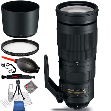 Nikon AF-S NIKKOR 200-500mm f/5.6E ED VR Lens 20058 - Essential Bundle Includes: Tulip Hood Lens  UV Filter  Cleaning Pen  Blower  Microfiber Cloth and Cleaning Kit