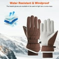 thumbnail image 4 of Waterproof Windproof Winter Gloves Cold Weather Skiing Cycling Outdoor Sports Fleece Lined Touchscreen Thick Insulated, 4 of 6
