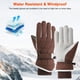 thumbnail image 4 of Uuiauoio Winter Waterproof Gloves for Men Women Warm Running Cycling Snow Ski Gloves for Cold Weather, Thermal Windproof Material and Touch Screen Finger for Driving Snowboarding, 4 of 6