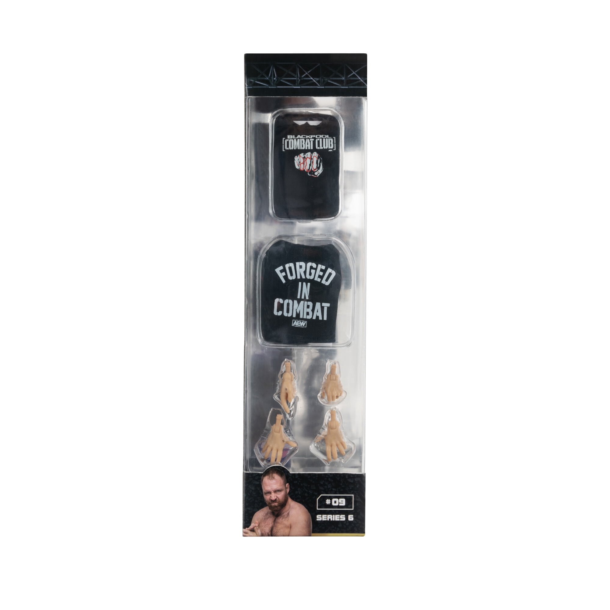 AEW Unrivaled Supreme Jon Moxley - 6-Inch Jon Moxley Figure with Soft Entrance Tops, Alternate Limbs and Accessories