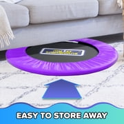 Sportspower My 1st Trampoline 36 Indoor/Outdoor Mini Rebounder Trampoline with No-Gap Padded Cover, for Toddlers & Kids, Max Weight Capacity 220 LBS - PURPLE