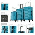 thumbnail image 4 of InUSA Endurance 3-Piece Hardside Luggage Sets with Spinner Wheels, Handle, Trolley, (20"/24"/28"), Teal, 4 of 12