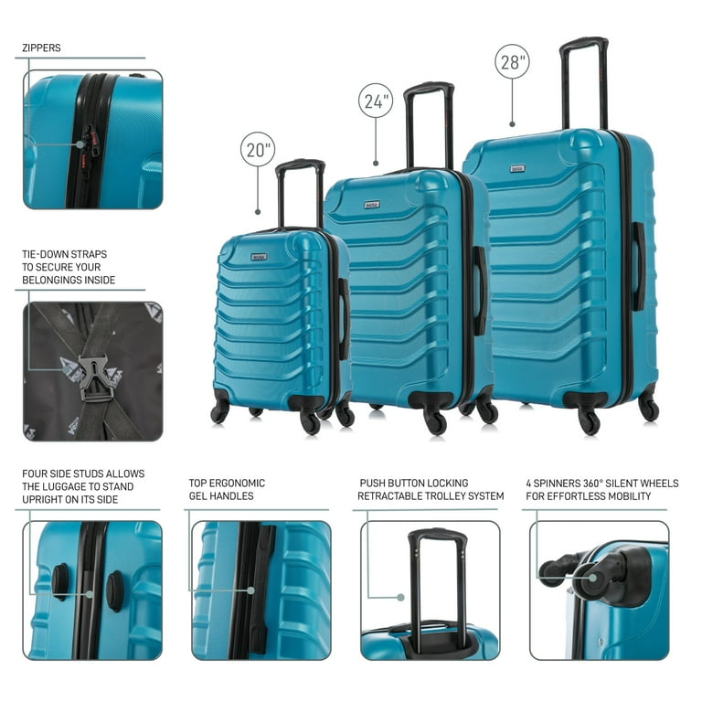 InUSA Endurance 3-Piece Hardside Luggage Sets with Spinner Wheels