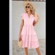 thumbnail image 4 of Vestido de Verano para Mujer, con Mangas con Volantes y Escote en V, Midi, Rosa, Talla S, 4 of 6
