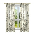 thumbnail image 7 of Yayeee Window Curtains Set of 2 for Living Room Light Filtering 63"x42", Beige Birds, 7 of 7
