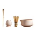 thumbnail image 1 of 4 piezas de bateador de set de matcha tradicional con de té con cuchara de té WHISK BAYLA Bowl set para restaurante en casa Rosa, 1 of 9