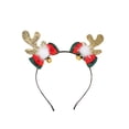 thumbnail image 1 of Sunloudy Navidad Lentejuelas Astas Diadema Dibujos animados Reno Campana Arco Aros para el cabello para Año Nuevo Halloween Sunloudy  Christmas Sequin Antlers Headband, 1 of 9