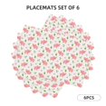 thumbnail image 5 of Rocae Funny Little Pigs Printed Heat Resistant Place Mats,Classic Hemstitch Cloth Fabric Placemats Imitation Linen Place Mat Table Mats 18x12 inch, 5 of 5
